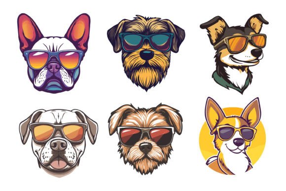 A Practical Guide to the Dog Stickers EPS Illustration Set