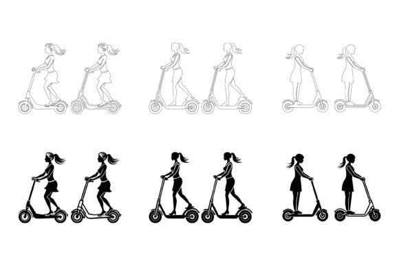 Boost Your Electric Scooter Brand with Premium AI EPS Illustration Sets