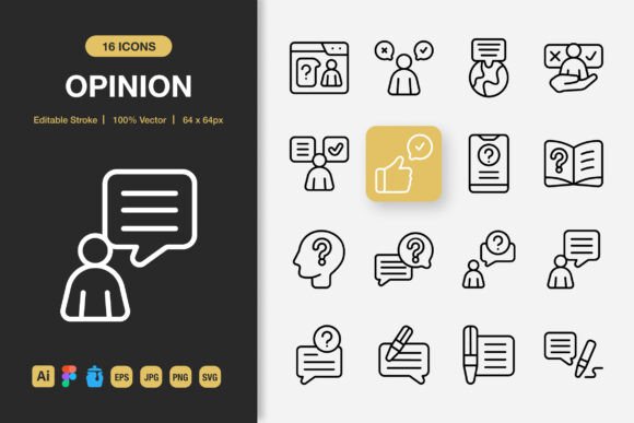 Opinion Outline Icons: The Minimalist Toolkit for Modern Creators
