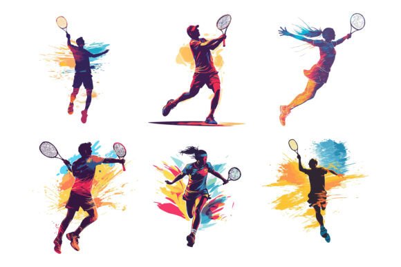 Tennis Players: Elevating Sports Marketing with Premium Vector Assets