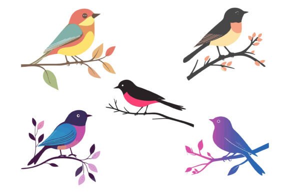 The Cute Little Birds Set: A Special AI EPS Illustration Collection for Modern Creatives