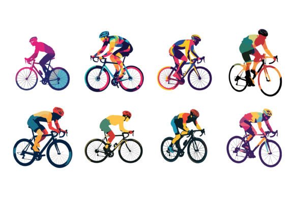 The Group of Cyclists Man: A Ready-to-Use Illustration Pack for Dynamic Projects