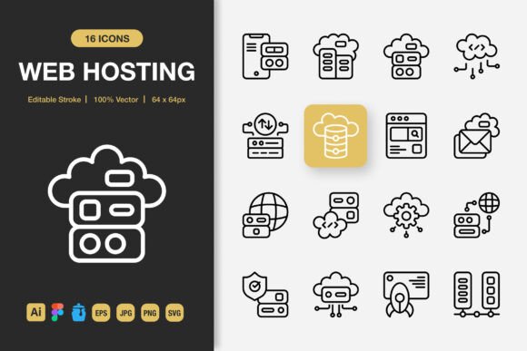 Web Hosting Outline Icons: The Versatile Toolkit for Modern Projects
